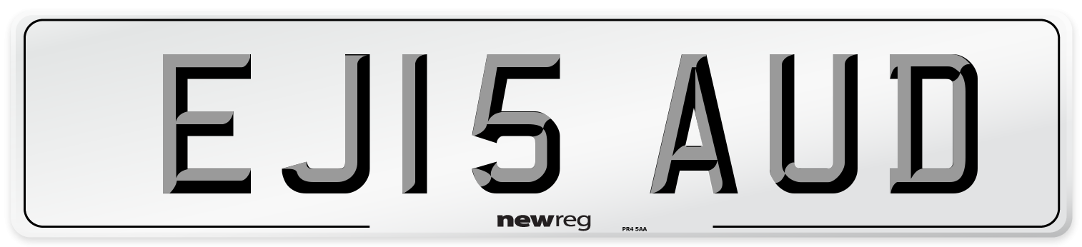 EJ15 AUD Number Plate from New Reg